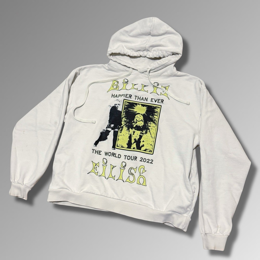 Billie Eilish Happier Than Ever World Tour 2022 Hoodie Sweatshirt Size Medium