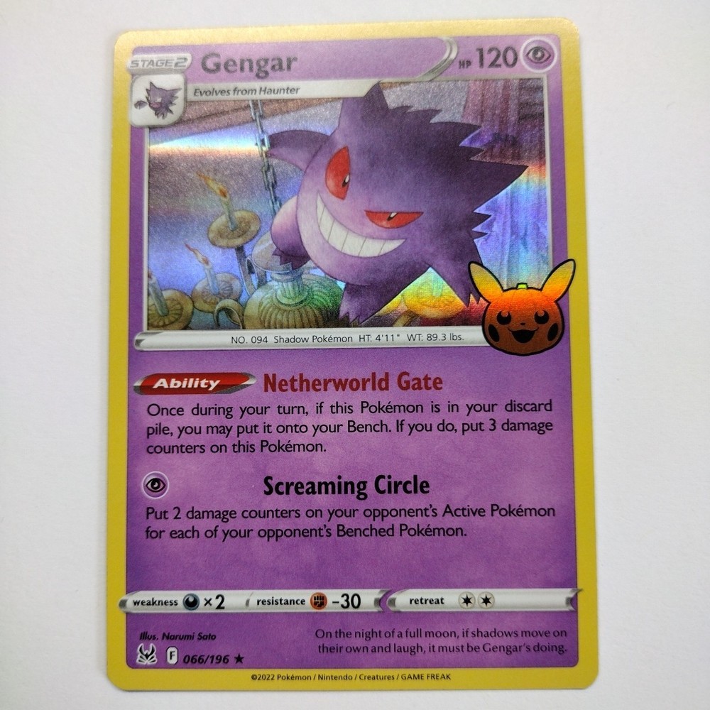 Gengar NM Holo Rare 066/196 Halloween Trick or Trade 2023 Pokémon TCG