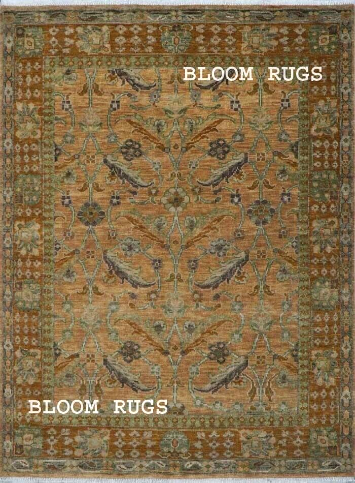 Handmade 8x10 Contemporary Orange/Rust Oushak Area Rug | Customizable Carpet