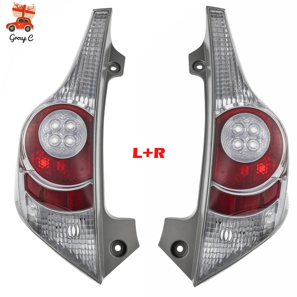 For 2012 2013 2014 Toyota Prius C Tail Light Assembly Halogen Rear Lamps LH+RH