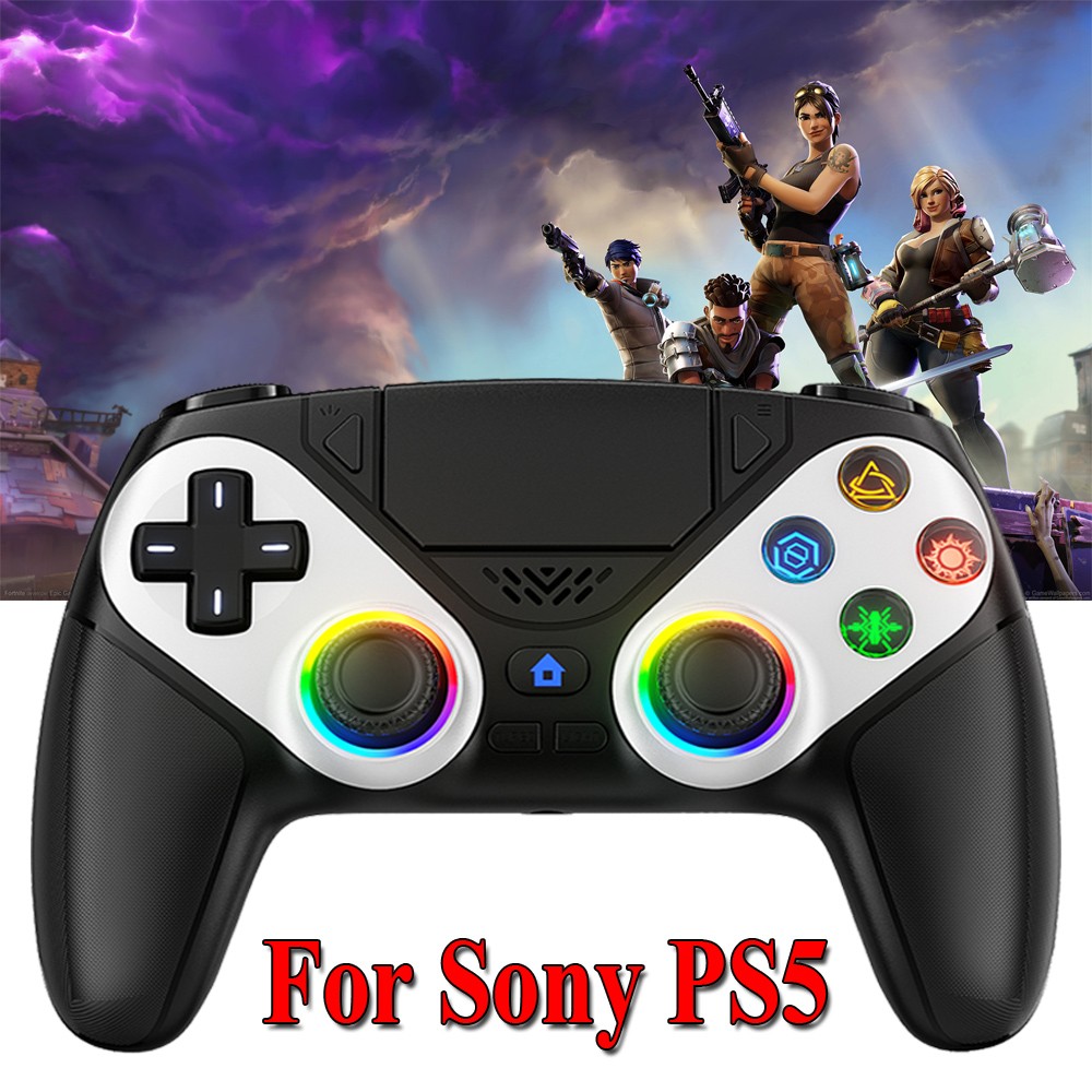 1PCS PS5 For Sony Playstation 5 PS5 DualSense Wireless Black Controller w/Flash