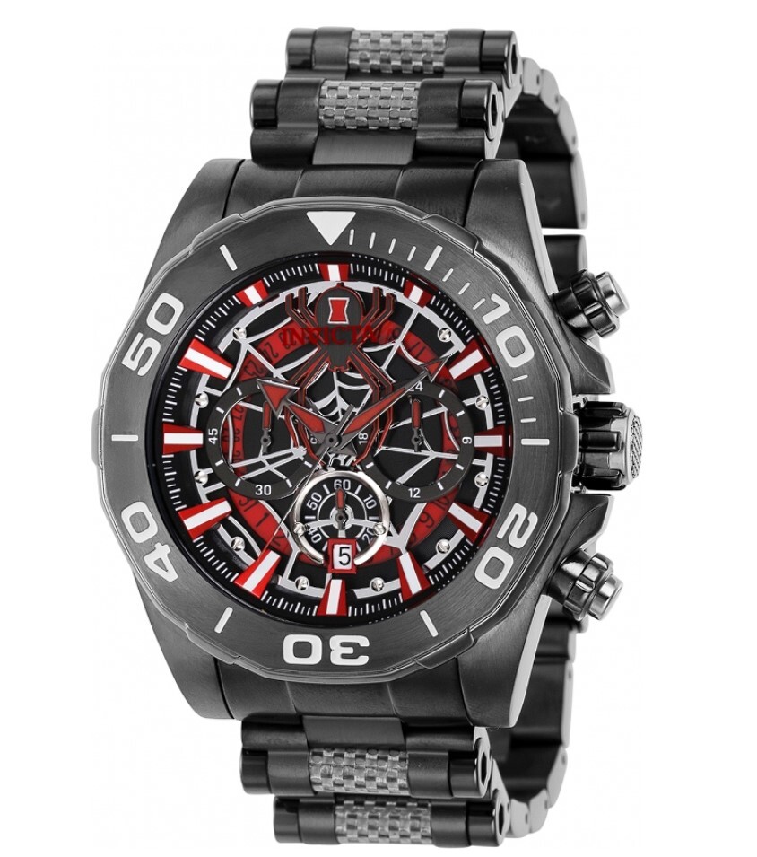 Invicta Marvel Black Widow Men's 48mm Gunmetal Limited Chronograph Watch 37834