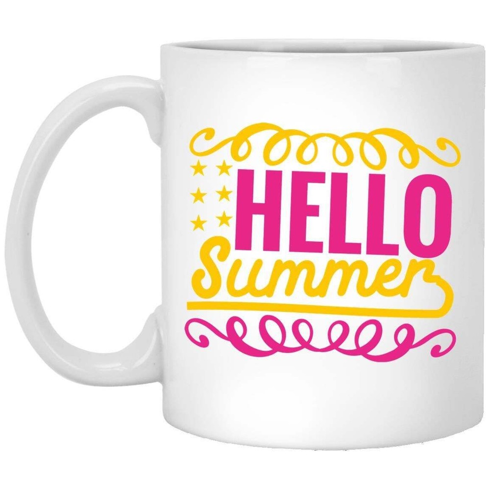 Sunny Flamingo Coffee Mug Summer Gift for Family Dad Mom Grandma