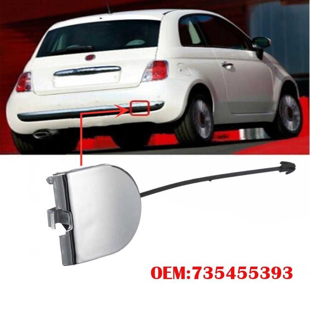 Aftermarket Replacement Trailer Cover for Fiat 500 Rear Bumper Brand New