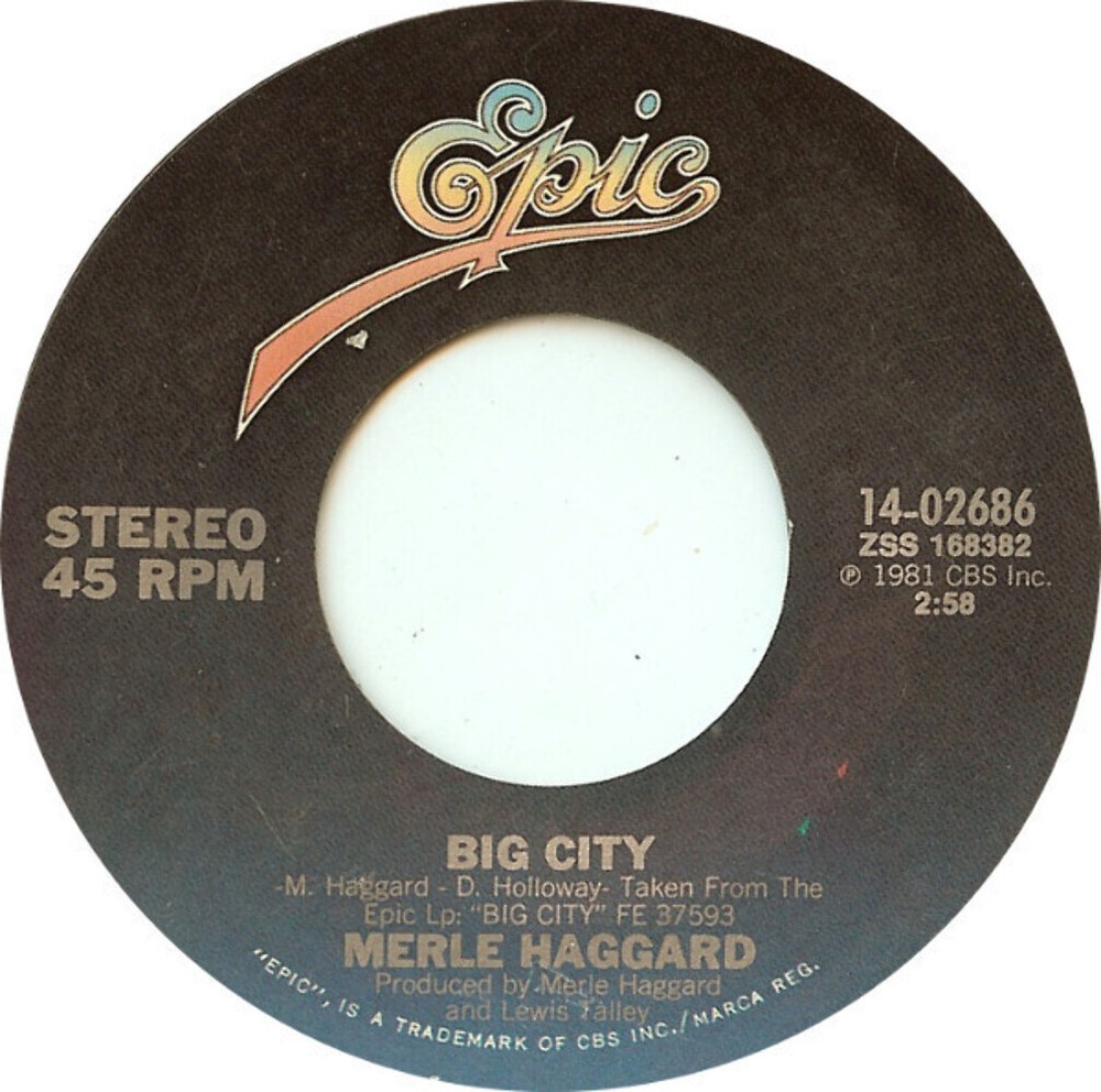 Merle Haggard - Big City - Epic - 14-02686 - 7