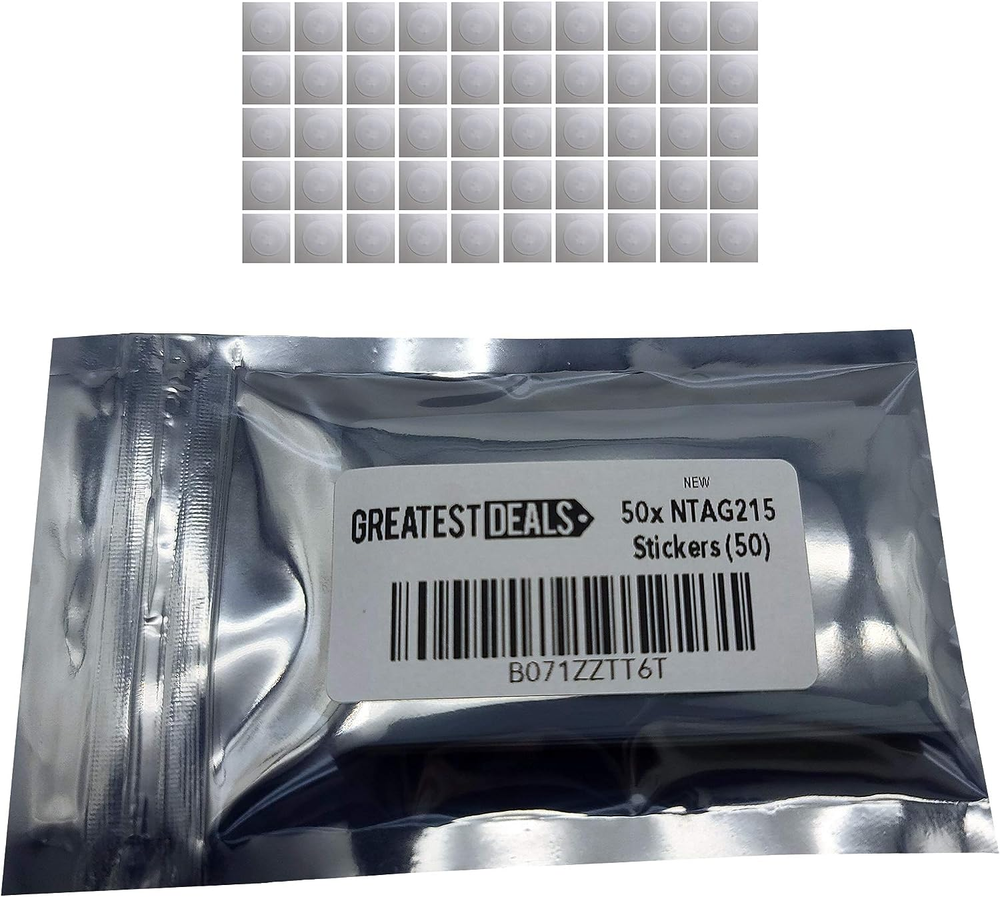 NTAG215 NTAG 215 25Mm NFC Stickers Works with Tagmo (Android) and Placiibo (Ios)