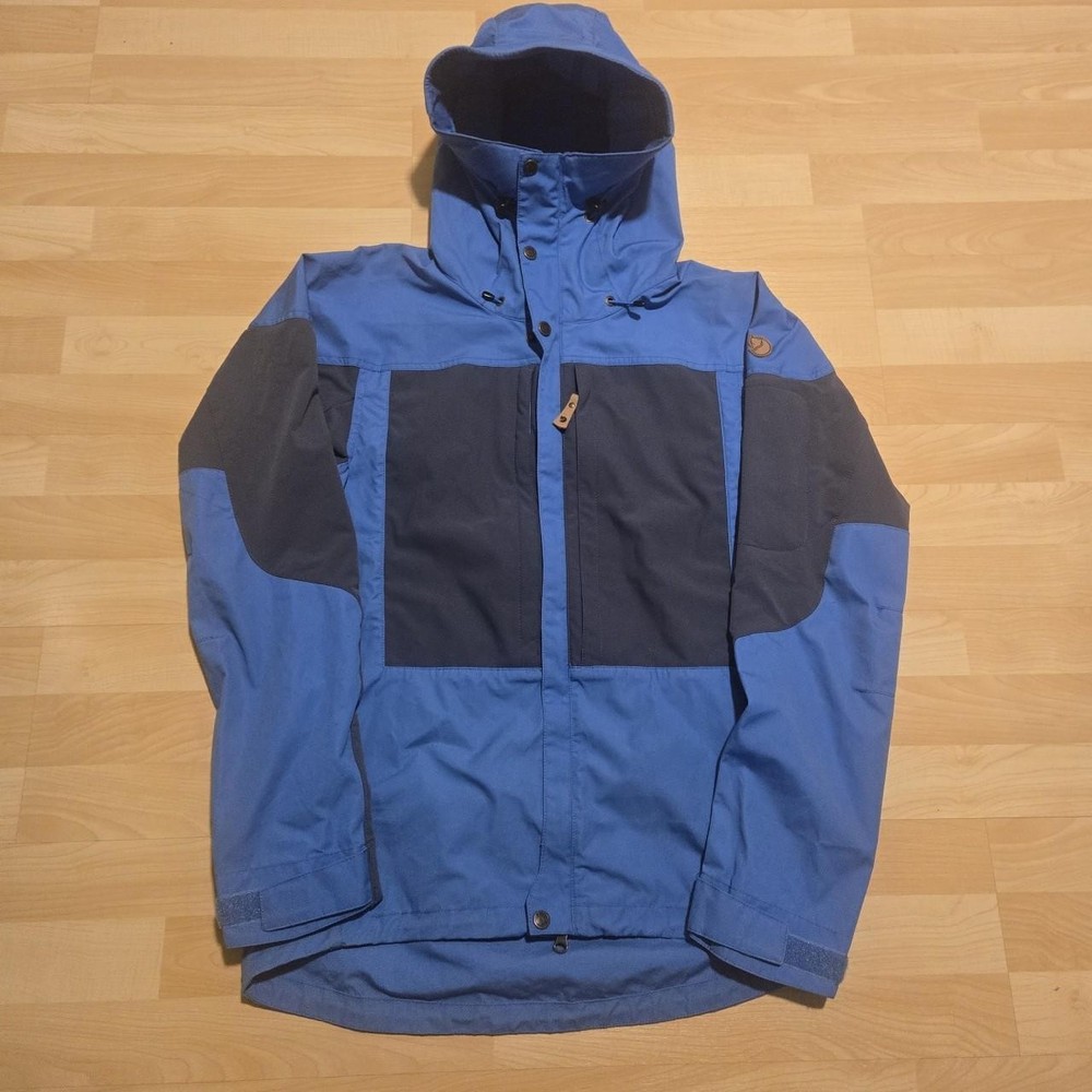 Fjallraven Jacket Mens Small Navy Blue Keb G 1000 Waterproof Rain Coat Shell