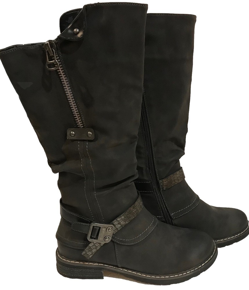 Patrizia  Women’s Black Riding Boots Size 6.5 Comfy Beautiful Boots