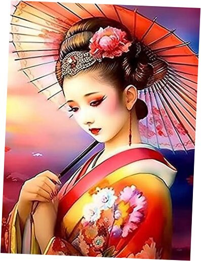 5D Japanese Woman Diamond Painting Kits - DIY Diamond Art Kits for Adults