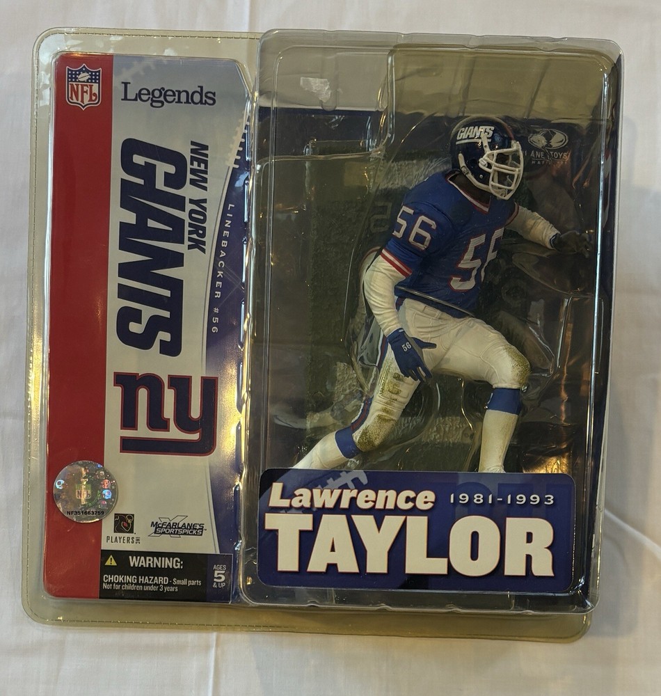 NIB McFarlane NFL Legends Series 1 Lawrence Taylor Giants Blue Jersey Figure