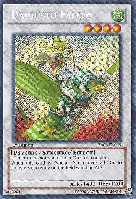 Daigusto Falcos HA06-EN049 Secret Rare 1st Ed Heavily Played Yugioh Card