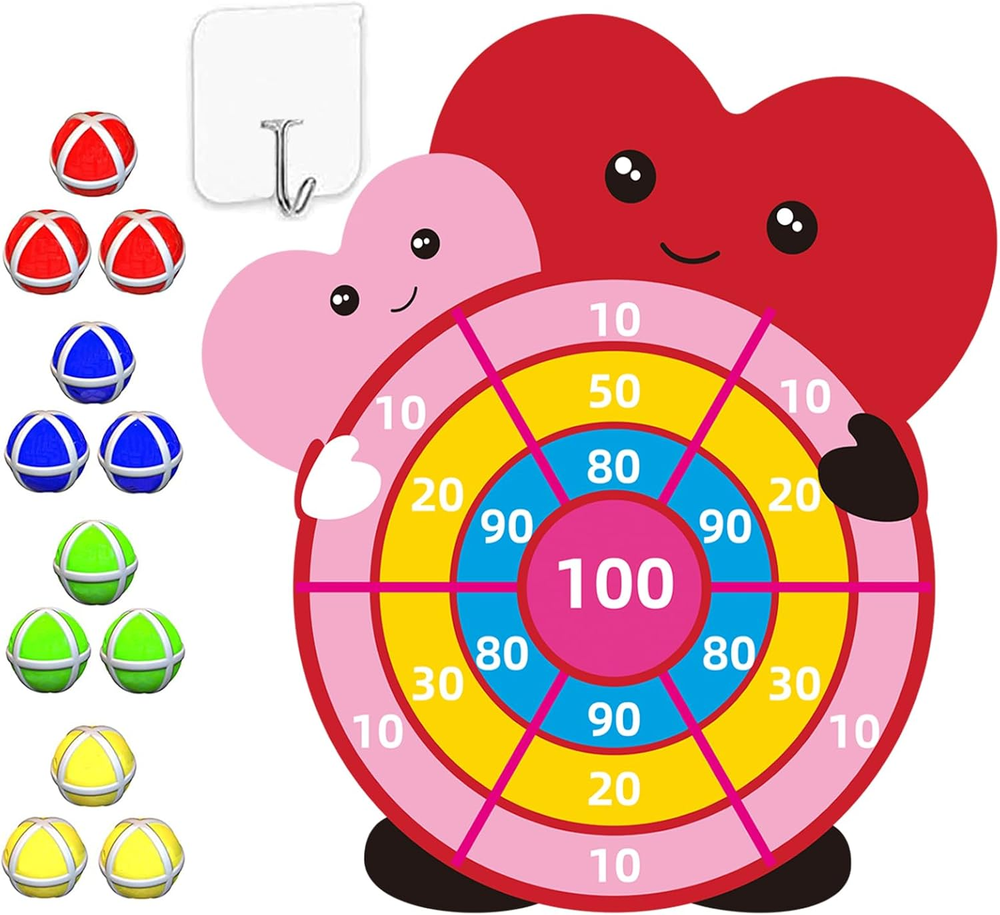 Valentines Day Gifts for Kids - 30 Inch Large Dartboard Game Set - Fun Toy Gift-image