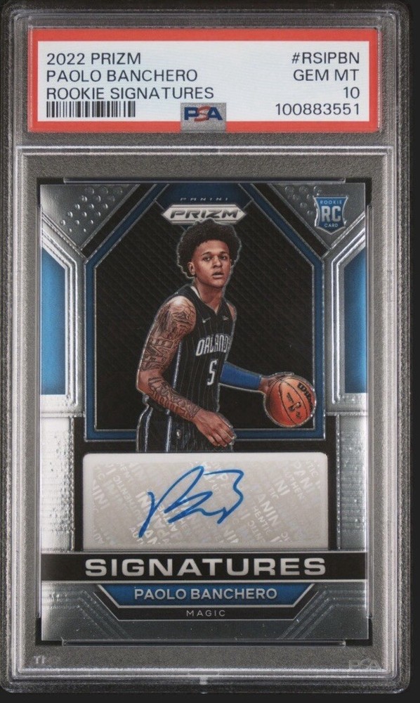 2022-23 Paolo Banchero Prizm Rookie Signatures Auto #RSIPBN PSA 10 GEM MINT!!!