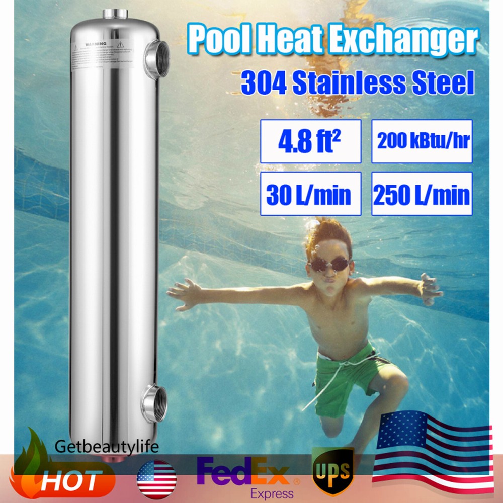 Stainless Steel Swimming Pool Heat Exchanger 200 kBtu/hr 1