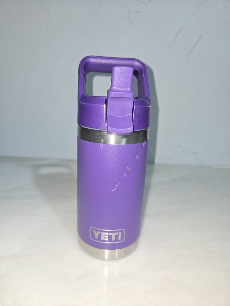 Purple Yeti Rambler Jr 12 oz Kids Bottle with Straw Cap