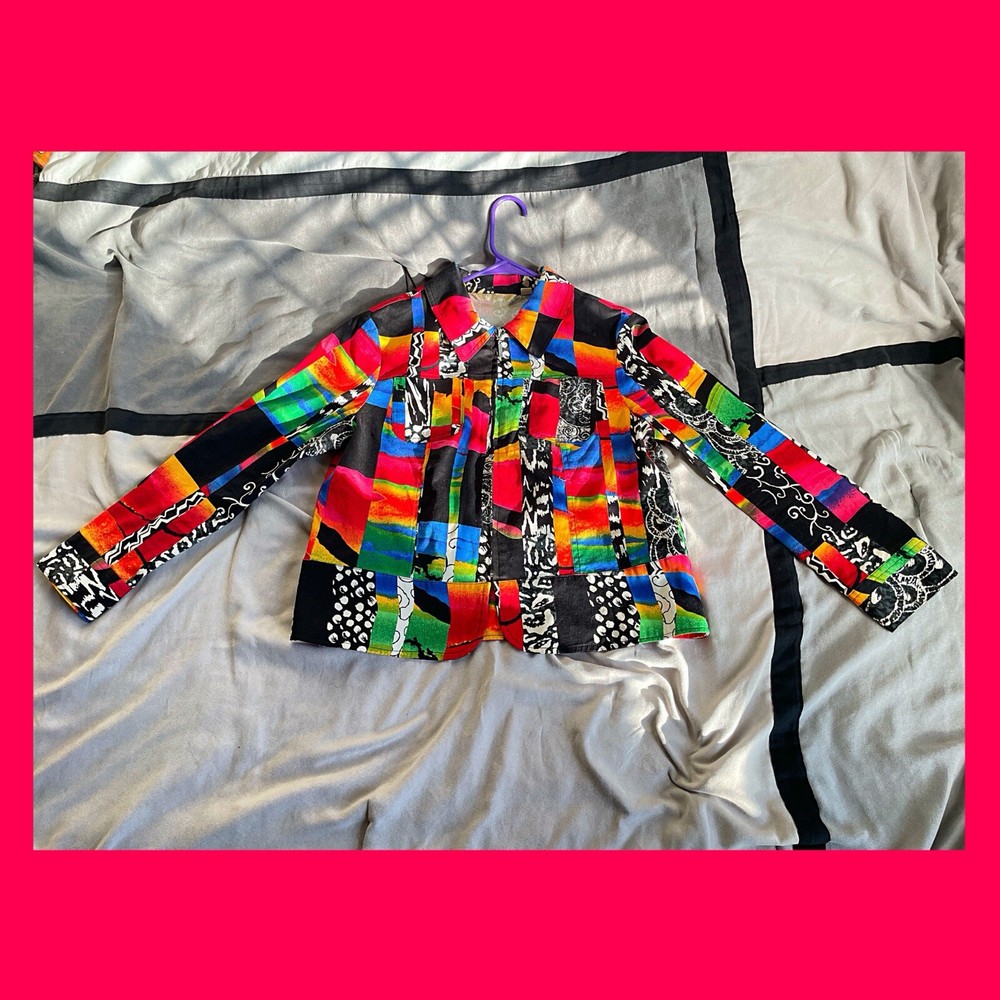 Erin London Vintage Color Blast Blazer Jacket Size - M