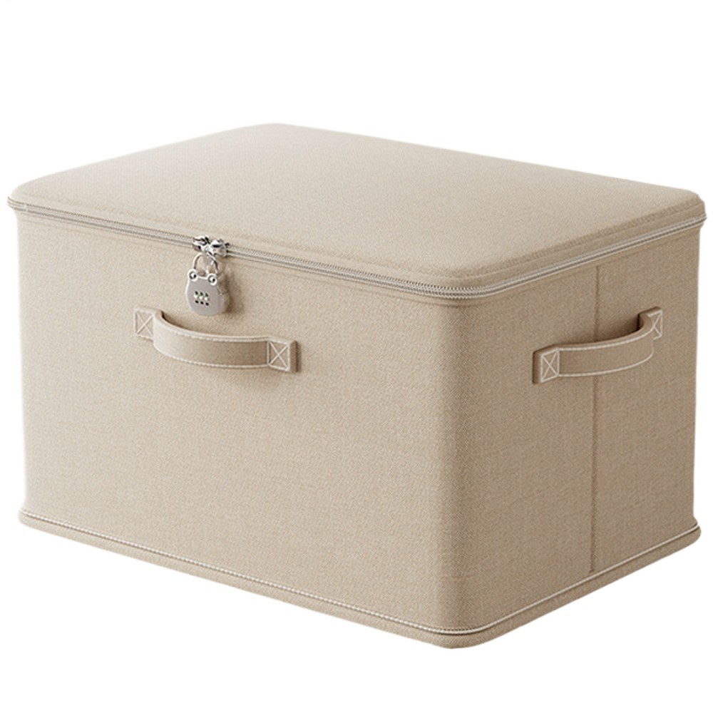 Lockable Storage Box - Secure Stackable Washable Storage Container With Handle