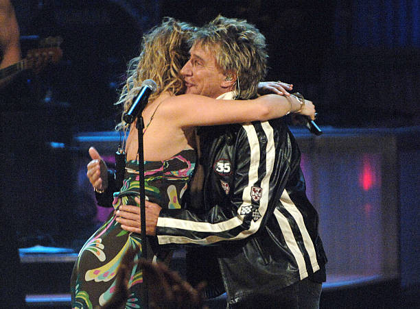 Joss Stone and Rod Stewart at VH1 Save The Music Benefit Concert Old Photo