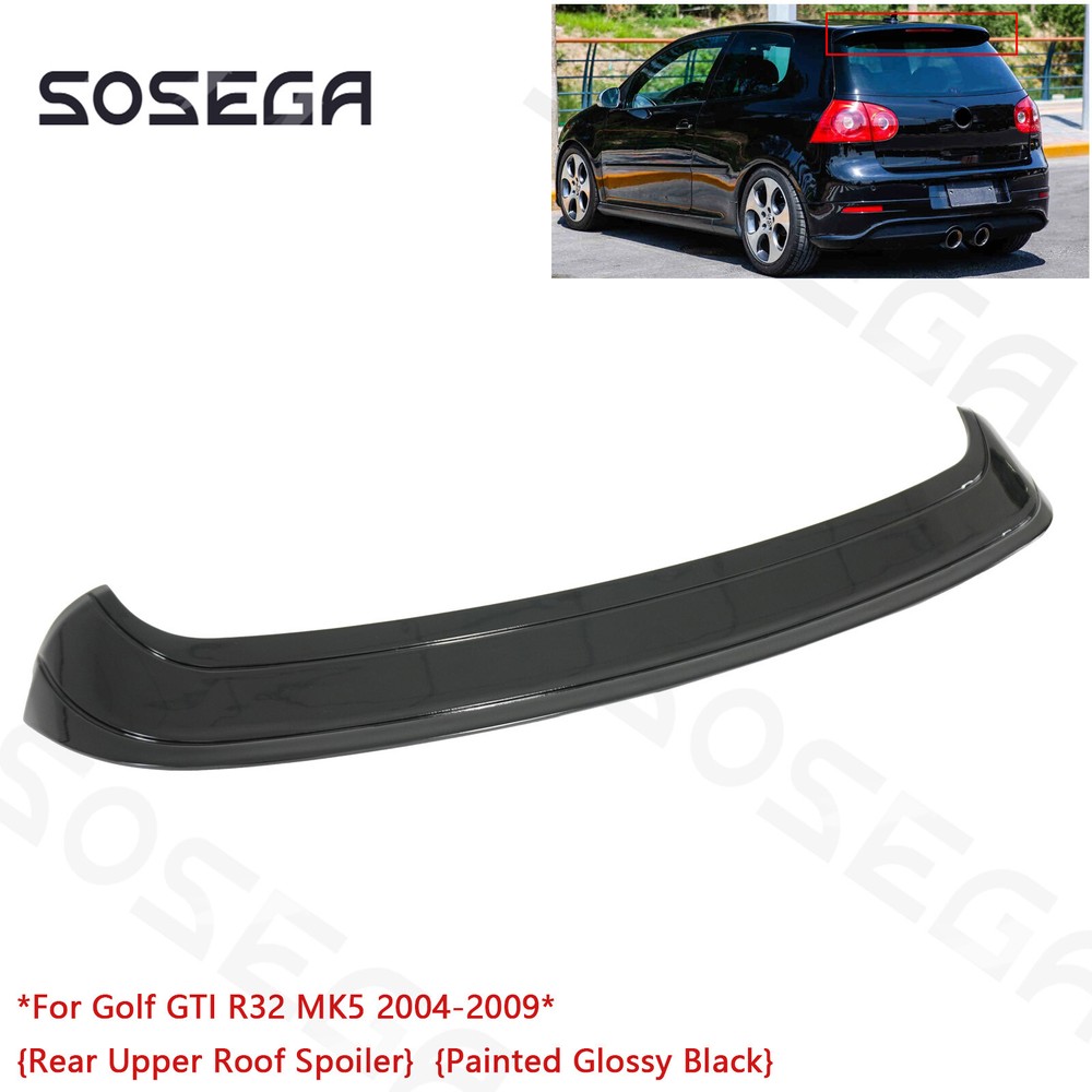 Glossy Black Rear Trunk Spoiler for VW Golf GTI R32 MK5 2004-2009  