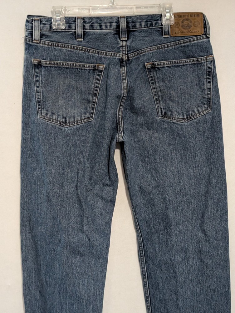 Eddie Bauer Jeans Mens 36X30 Blue Denim Straight Leg Medium Wash Pants Outdoor