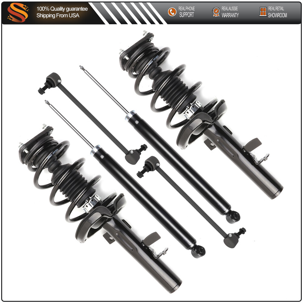 For Ford Focus 2012 2013 Front Rear Struts Shock w/ Coil Spring Sway Bars Link