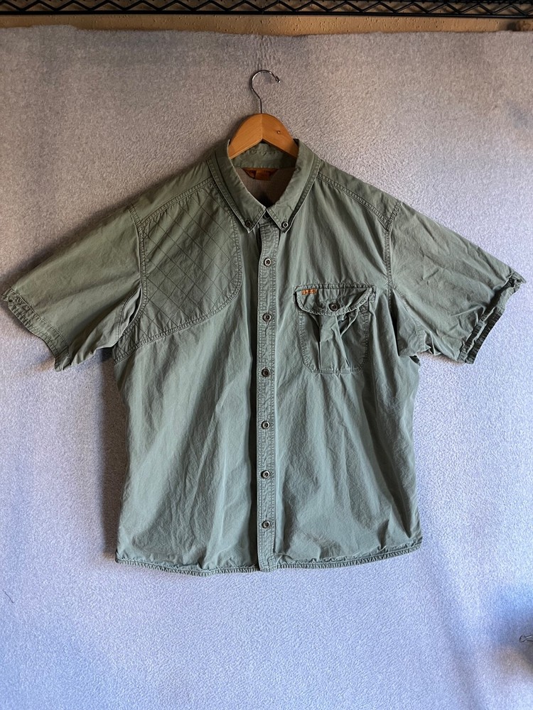 Vintage Eddie Bauer XL Short Sleeve Hunting Hiking Button Up Shirt