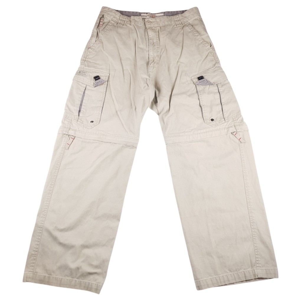 Vintage Y2k OTB Zip Off Cargo Pants Baggy Wide Leg Jnco Style Skate 32x28 Actual