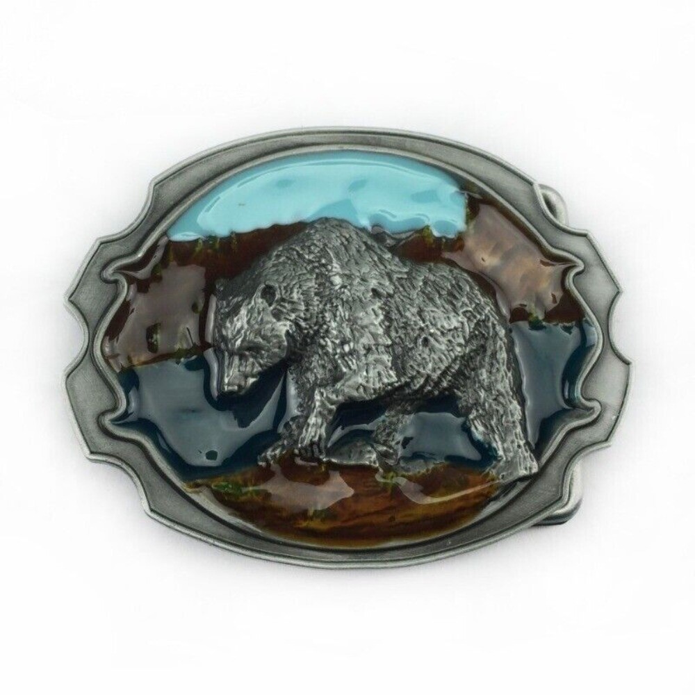 Polar Bear Western Cowboy Belt Buckle for Men & Women Rodeo Casual Wear