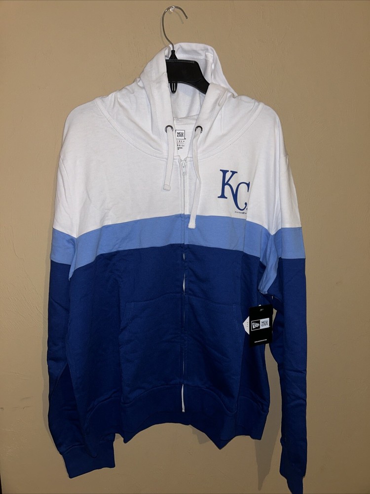 New Era Kansas City Royals Zip Up Lightweight Comfy Hoodie Jacket Size 2X NEW