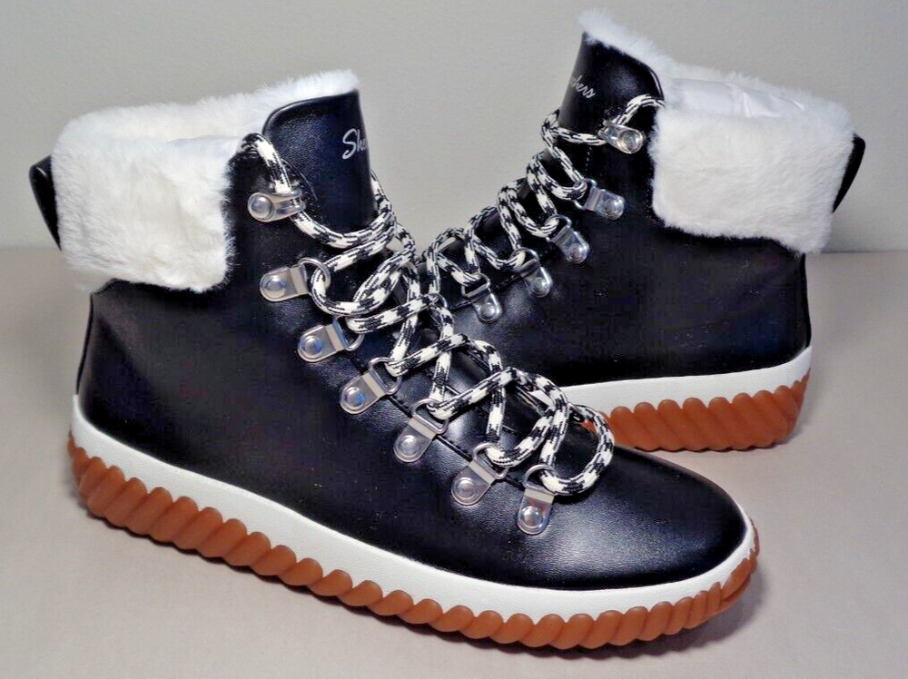 Skechers Size 6 M JAGGED POND NO REGRETS Black Boots New Women's Shoes