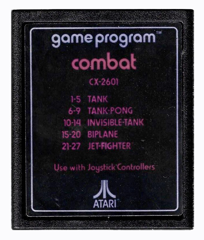 Vintage 1977 Atari 2600 COMBAT Game Cartridge CX-2601 Retro Gaming Classic