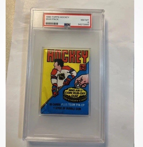 1980-81 Topps Hockey Wax Pack PSA 8 NM-MT Featuring Gretzky Bourque 2nd Year