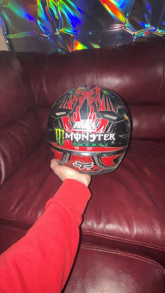 HJC Fox Racing Helmet Size L Black Red White From 1997 It’s Rare