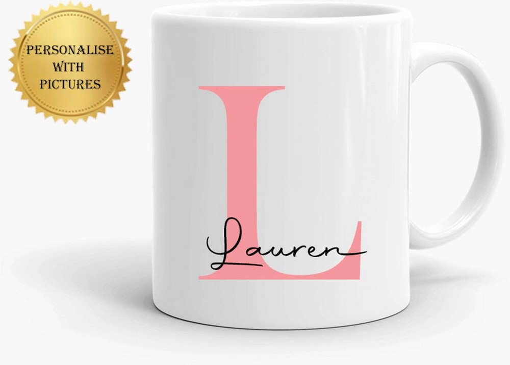 Personalised Text Mug Custom Photo Name Mug Logo Christmas Initial Coffee Mug