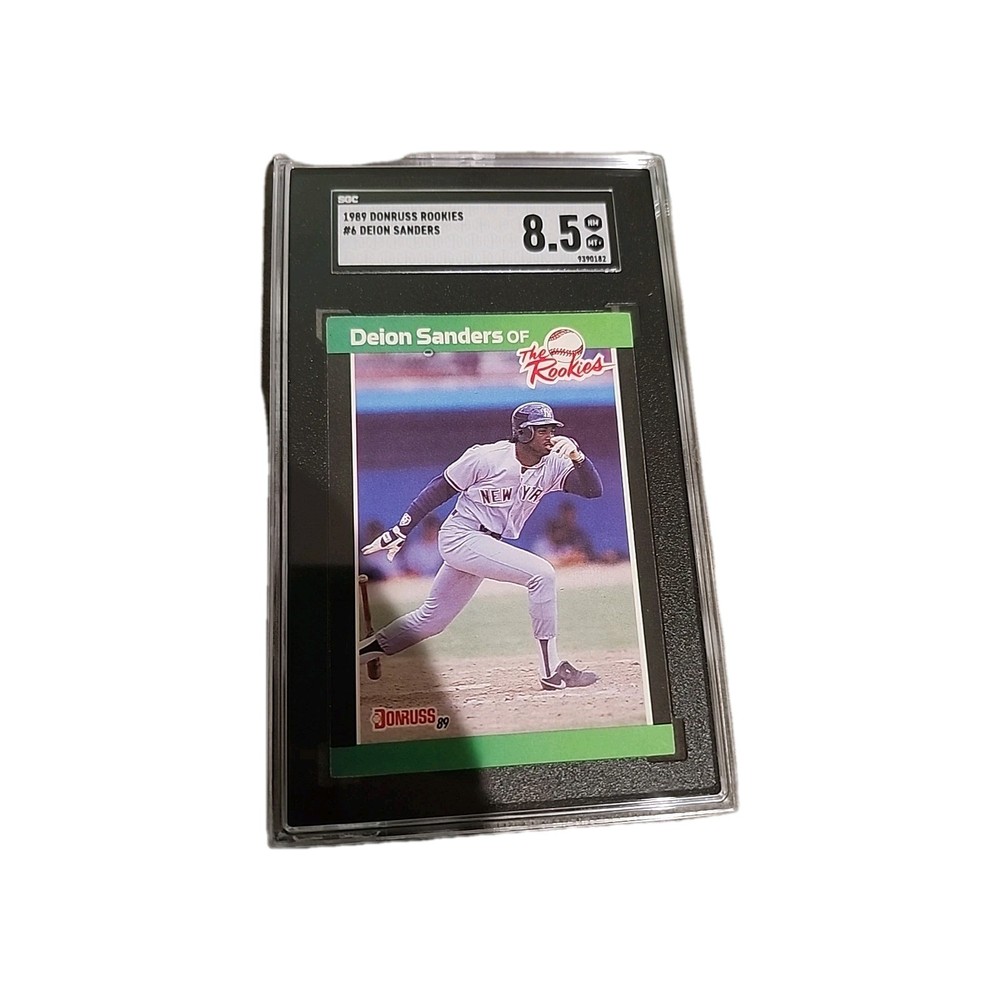1989 Donruss The Rookies Deion Sanders #6 RC SGC 8.5 NM-MT