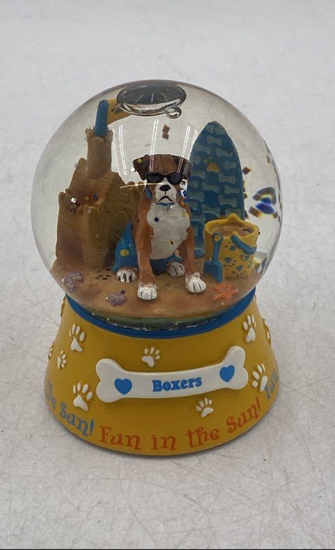 Holiday Boxer Dog Snow Globes Set of 12 Seasonal Decor-image