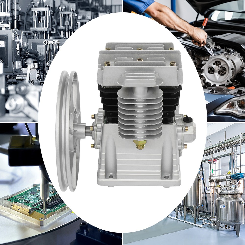 2/3 HP Single Stage Twin Cylinder Air Compressor Pump Head for Industry A/C