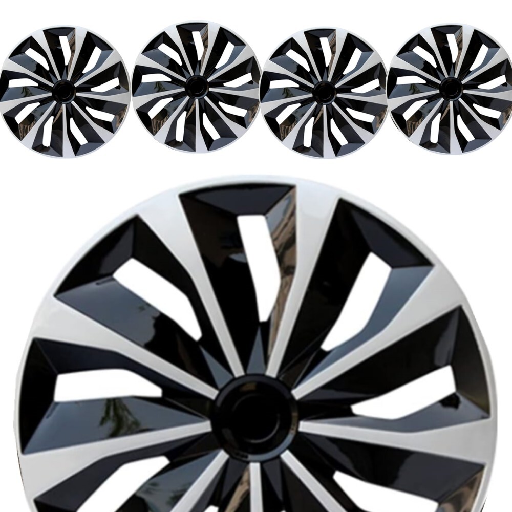 Premium 17in Glossy Universal Snap-On Wheel Covers 4-Pack