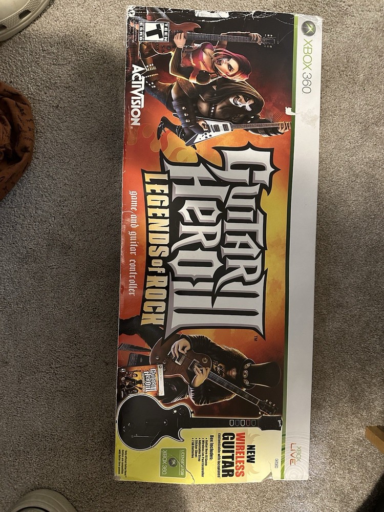 Guitar Hero 3 Legends Of Rock Wireless Guitar In Box  Xbox 360