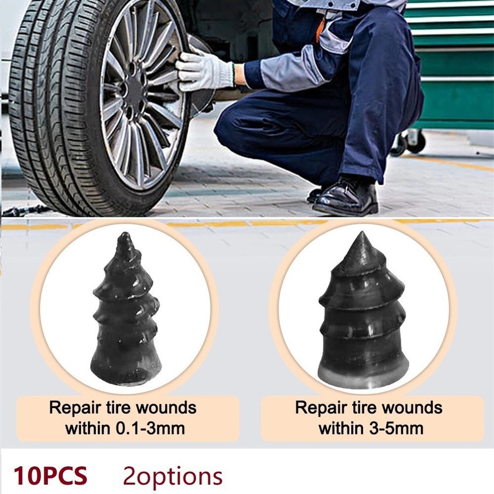 10-Piece Car Tire Repair Kit with Rubber Nails High Quality