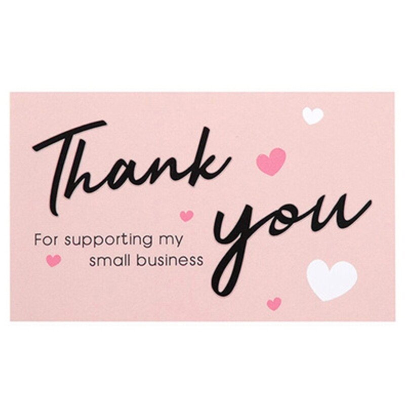 Thank You for Supporting Small Business Stickers Roll Card for Package Insert