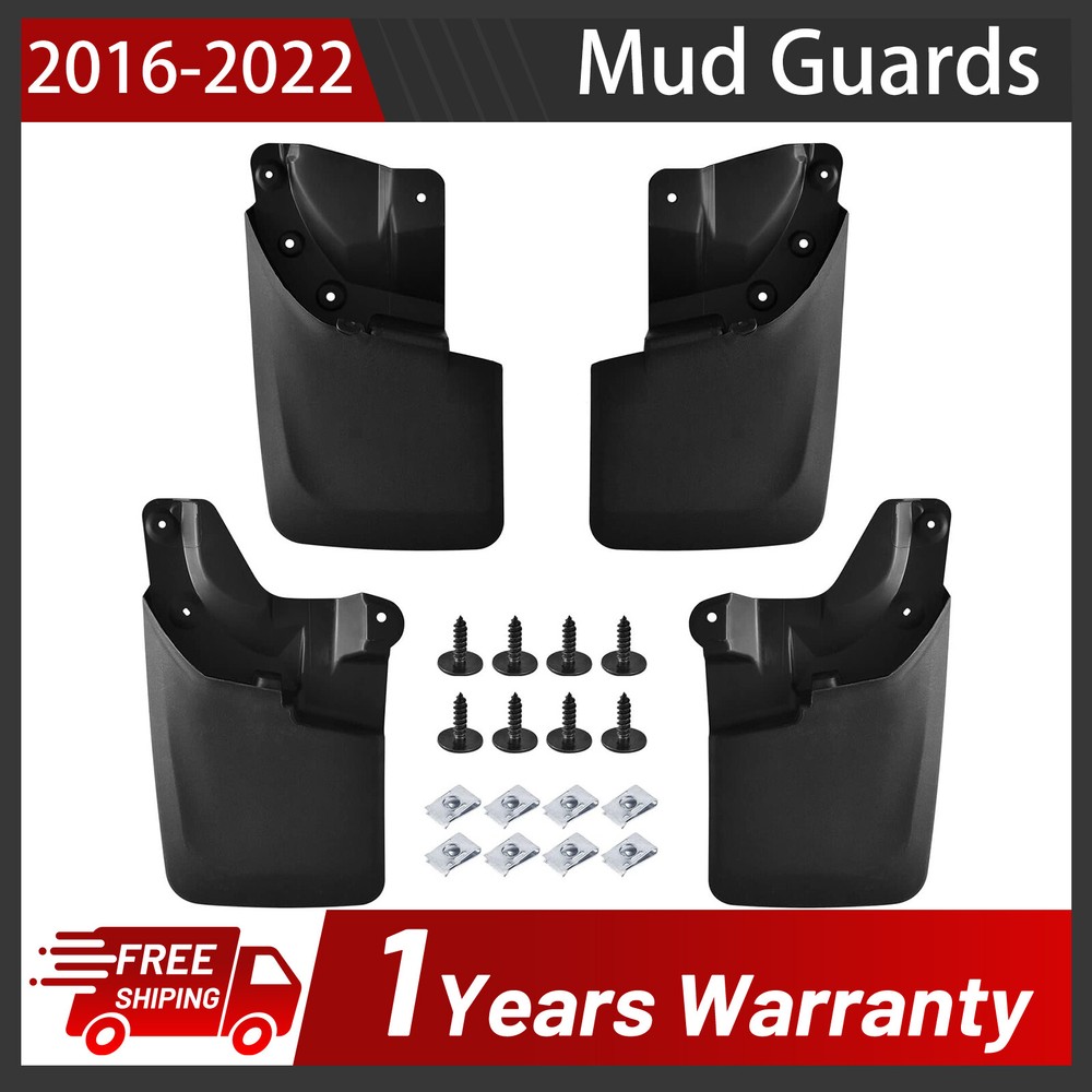 Fits Toyota Tacoma 2016-2023 Mud Flaps Splash Guards Front Rear Molded Mudguards