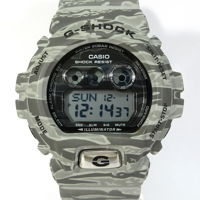 Used Casio G-Shock Gd-X6900Tc-8 Digital Camouflage Series Display Quartz Gray