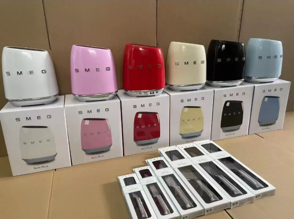 Smeg 7-Piece NEW knife Block set stainless steel Multicolor Vintage Stainless