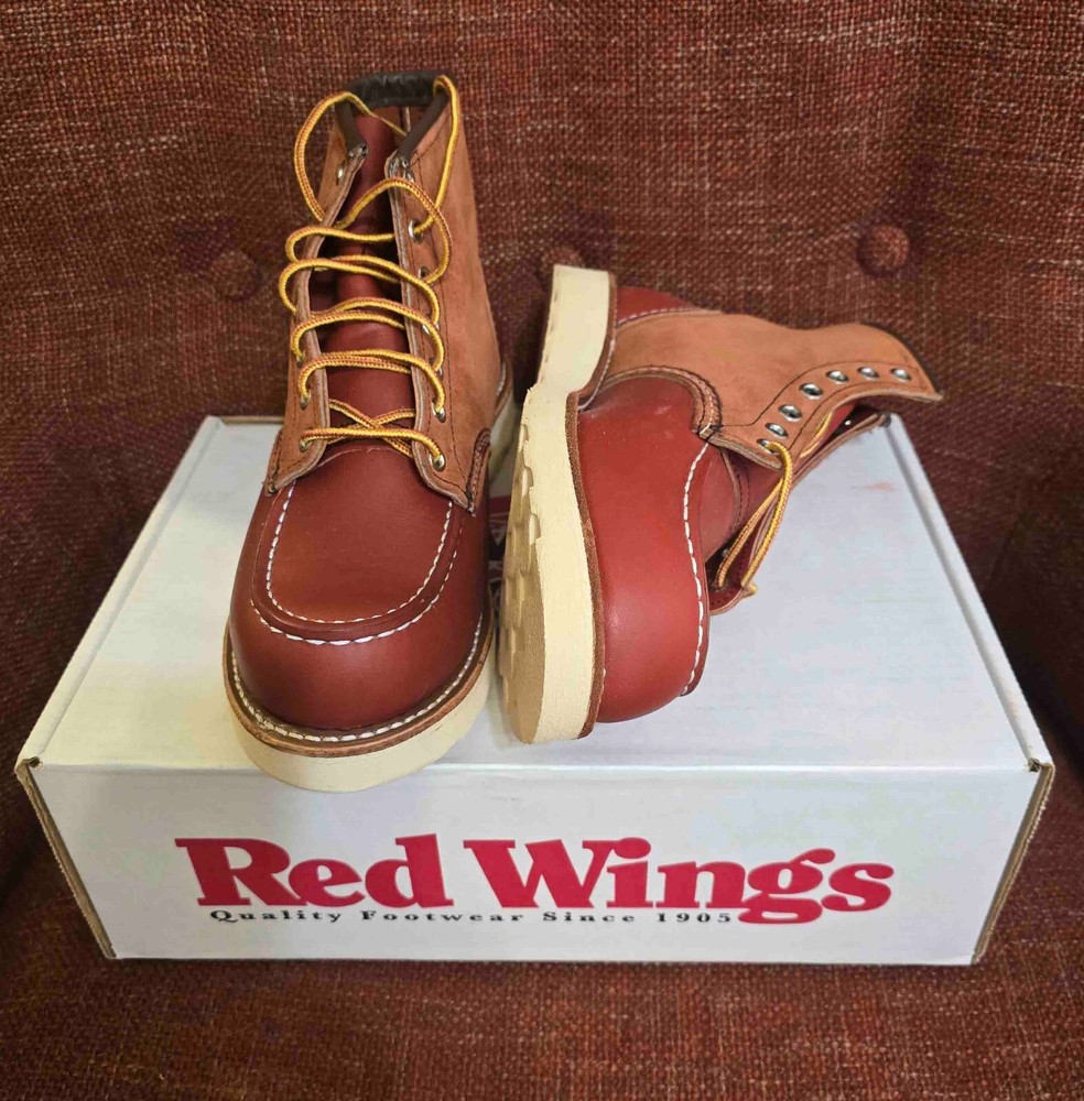 Red Wing 8819 Size 8D 6 Inch Moc Toe Oro Russet Portage Boots New Without Box