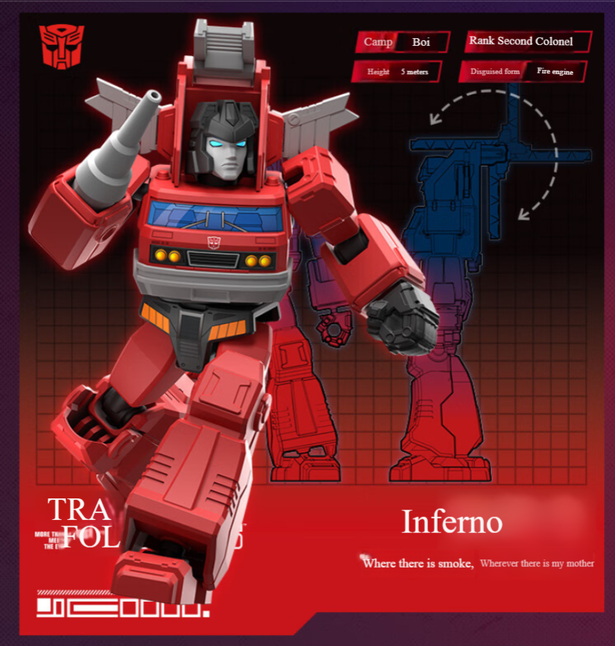 Inferno Transformers Blokees Galaxy V2 10.5cm Assembly Figure