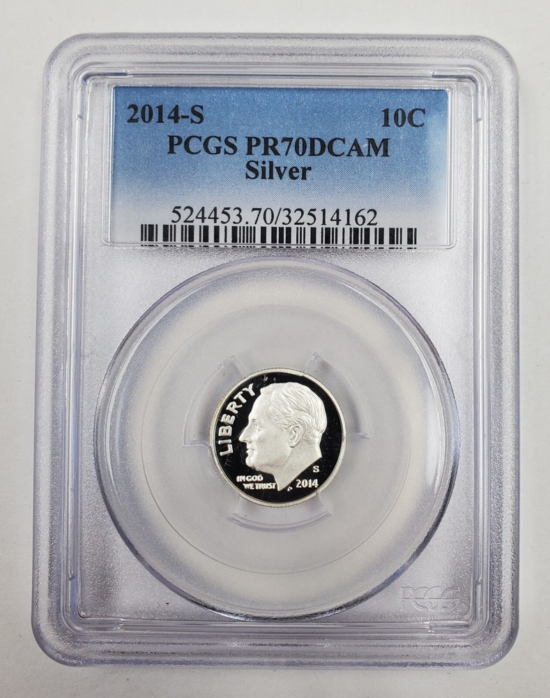 2014 S 10C Silver Roosevelt Dime PCGS PR70DCAM