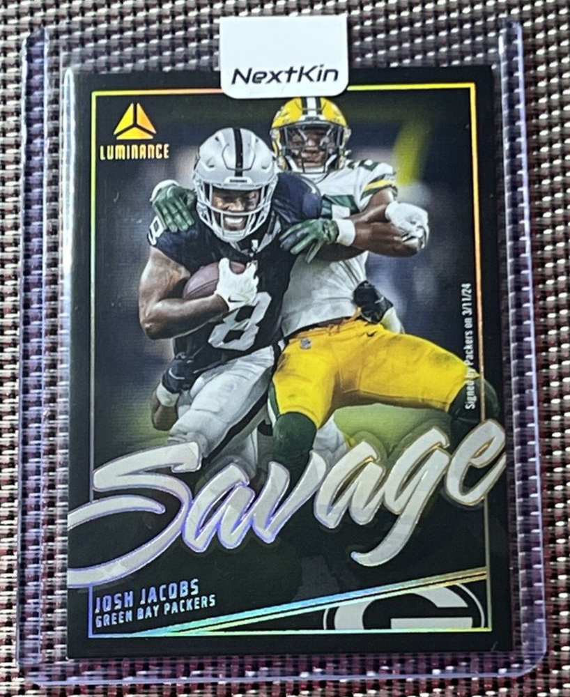 2024 Panini Luminance Savage Josh Jacobs #SAV-JJS Green Bay Packers