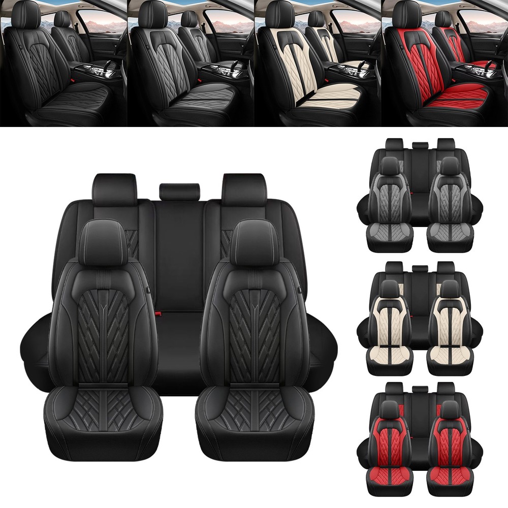Car Seat Covers For Nissan/Toyota,Waterproof PU Leather Seat Cushion (2/5 Seats)