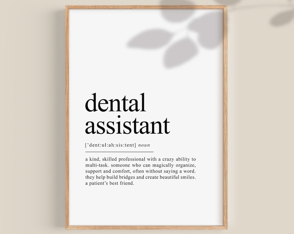 Asistente Dental Regalo Asistente Dental Definición Impresión Dental Enfermera Regalo